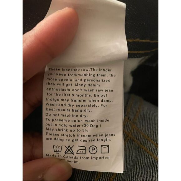 Naked & Famous Denim Jeans Mens 30 Weird Guy Dry Indigo Slub Japanese Fabric - Picture 8 of 8